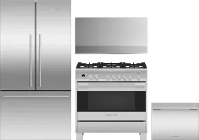 4 Piece Package Includes Refrigerator, Range, Hood And Dishwasher